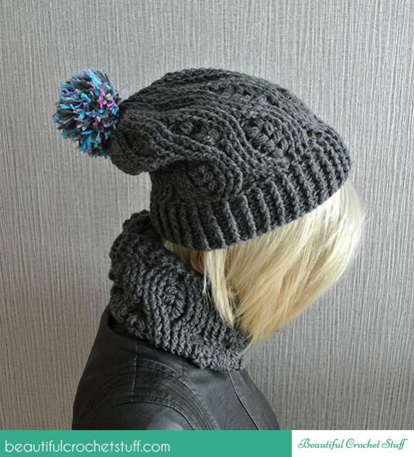 Crochet Infinity Scarf And Crochet Beanie-infinity-scarf-jpg