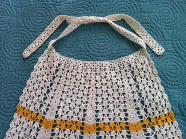 Old Vintage Crochet Apron I Bought-photo-2-jpg