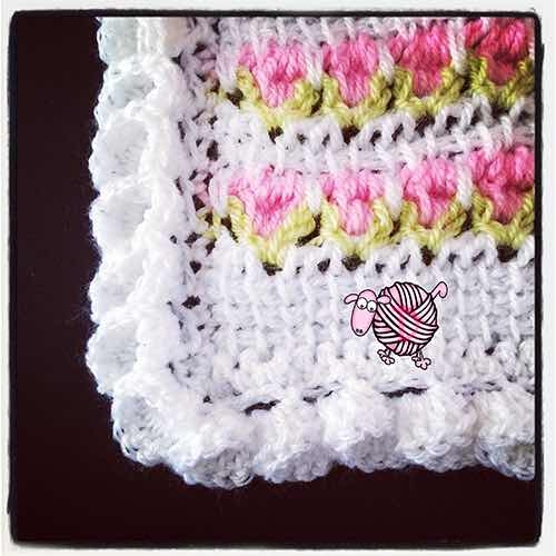 My first afghan!-crochet-flower-edging-corners-jpg