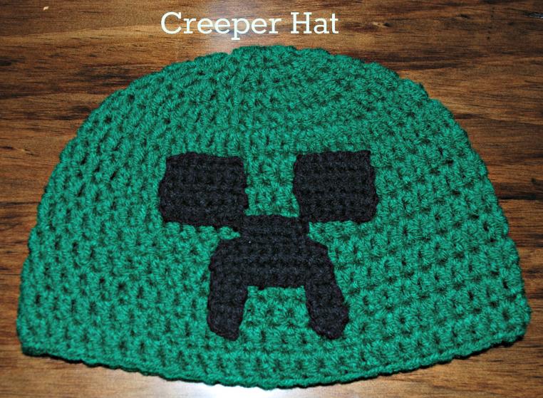 Crochet Creeper Minecraft Hat (All Sizes)-creeper-jpg