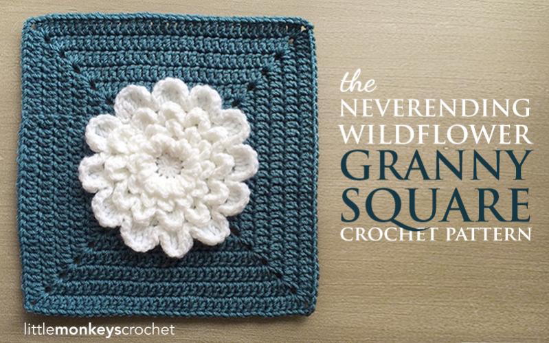 Crochet The Never Ending Wildflower 12&quot; Granny Square-neverending-wildflower-granny-facebook-jpg