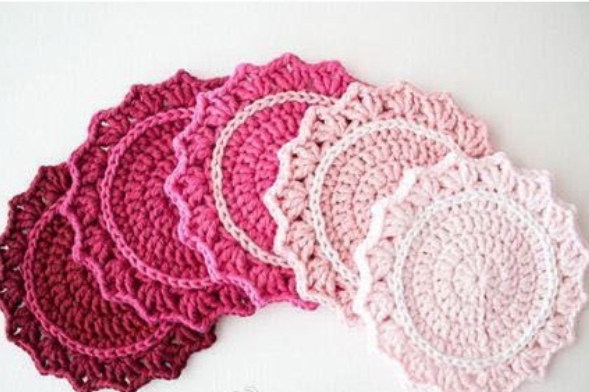 Ombre Crocheted Coasters-1-jpg