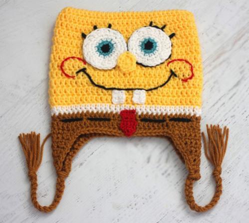 Crochet bob the square sponge hat - Free pattern-spongebobcrochethat-jpg