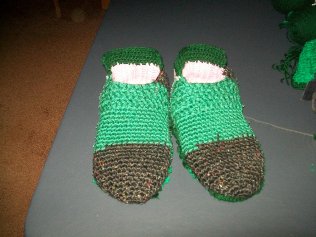 Re-enforcing my husband's slippers-finished-jpg