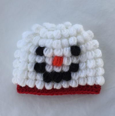 Puff Stitch Snowman Baby Hat: Free Crochet Pattern (English)-puff-stitch-snowman-baby-hat-free-crochet-pattern-jpg