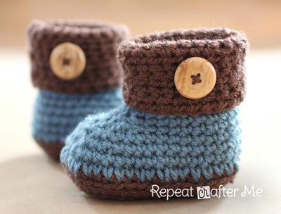 Cuffed Baby Booties Free Crochet Pattern (English)-cuffed-baby-booties-free-crochet-pattern-jpg