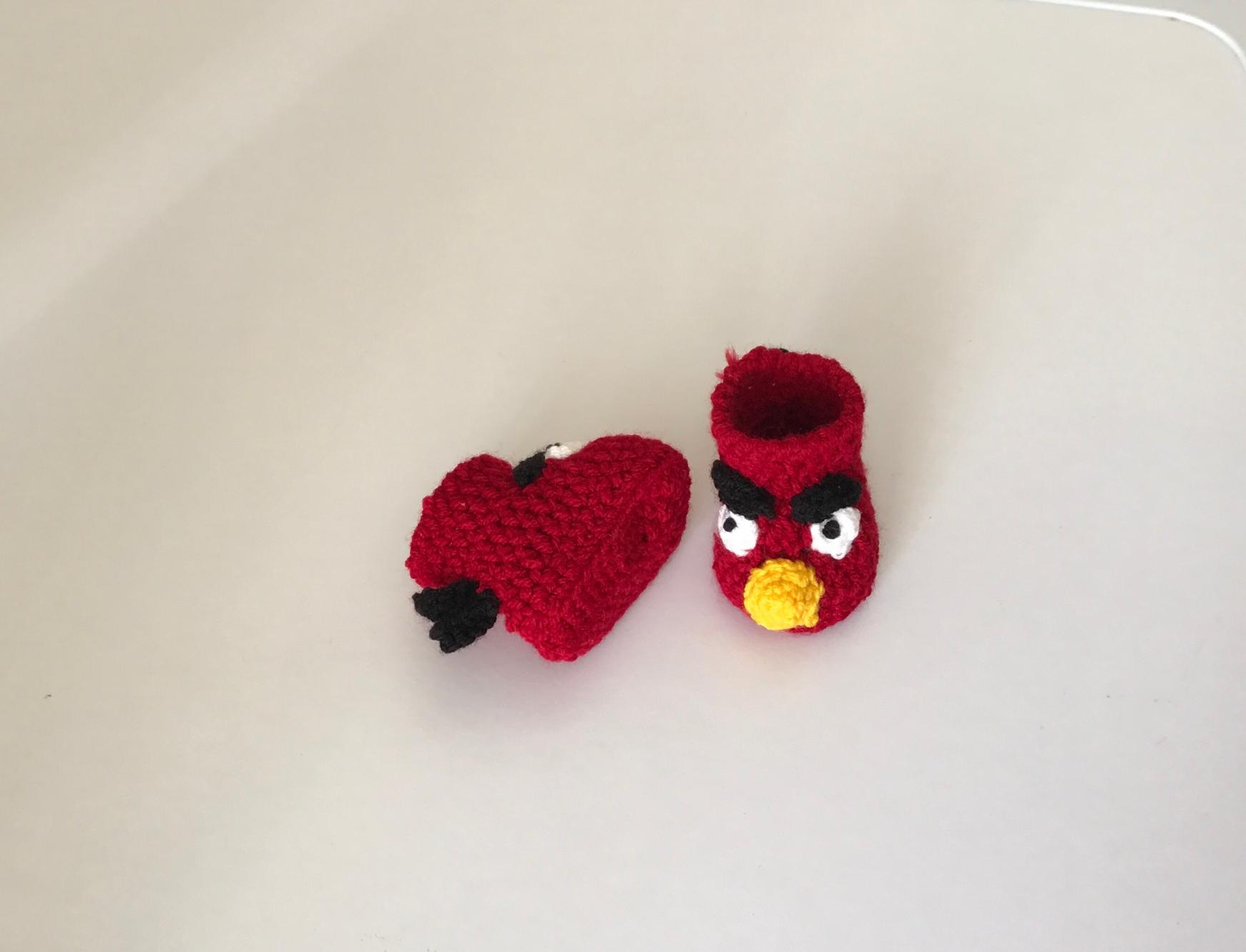 Crochet Angry bird baby booties....-red-1-jpg