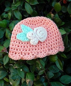 Shells &amp; Roses Baby Beanie Free Crochet Pattern (English)-shells-roses-baby-beanie-free-crochet-pattern-jpg