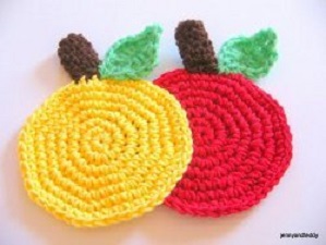 Easy Apple Coaster Free Crochet Pattern (English)-easy-apple-coaster-free-crochet-pattern-jpg
