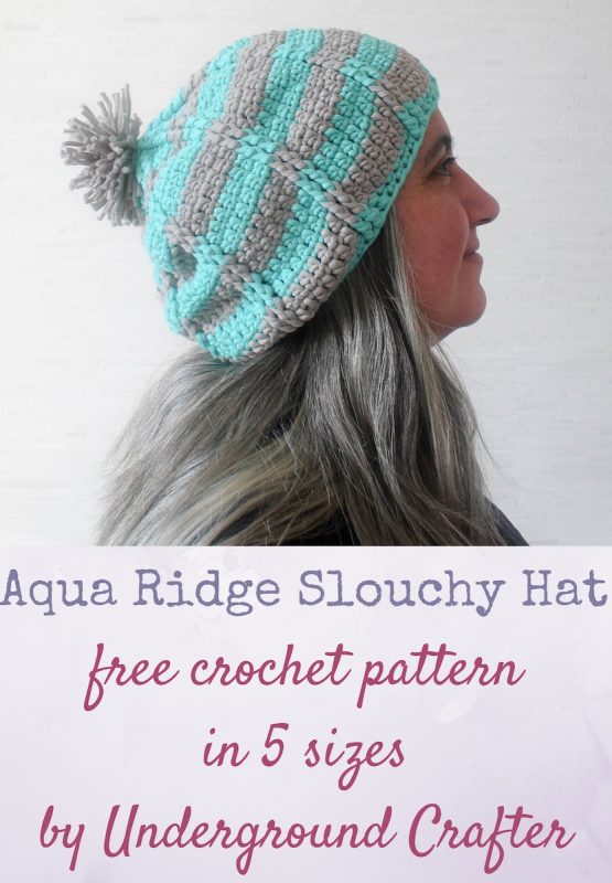Aqua Ridge Slouchy Hat in 5 Sizes-slouchy-jpg