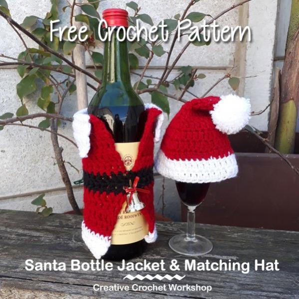 Santa Bottle Jacket &amp; Matching Hat-santa-jpg