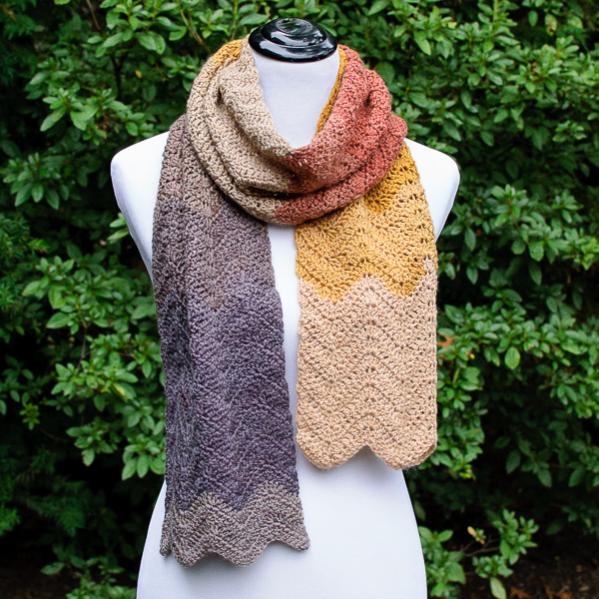 Autumn Ripple Crochet Scarf for Ladies-autumn-jpg