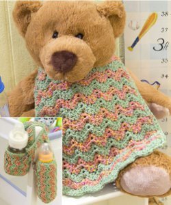 Baby Bottle Cozy &amp; Bib Free Crochet Patterns (English)-baby-bottle-cozy-bib-free-crochet-patterns-jpg