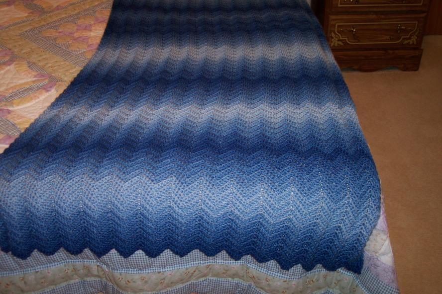 I need your opinion on using the Red Heart Ombre yarn-blue-ombre-throw-3-jpg