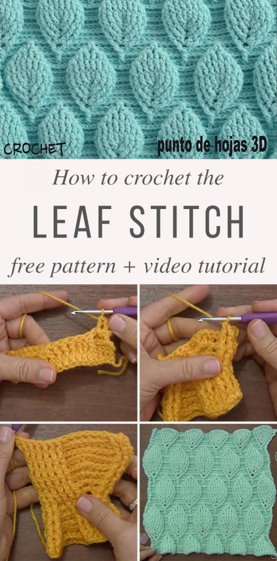 Leaf Stitch Crochet Pattern Tutorial-leaf-jpg