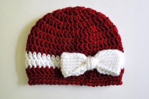 Bow &amp; Ribbon Baby Hat Free Crochet Pattern (English)-bow-ribbon-baby-hat-free-crochet-pattern-jpg