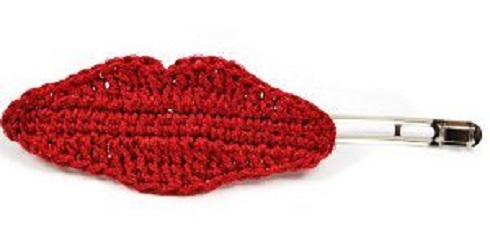Lips Hair Clip Free Crochet Pattern (English)-lips-hair-clip-free-crochet-pattern-jpg
