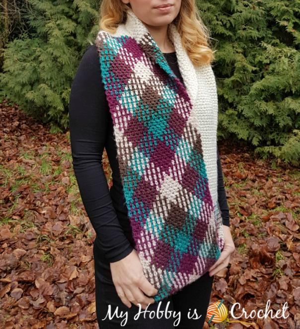Argyle with a Twist Infinity Scarf (Crochet free pattern)-argyle-twist-infinity-scarf-free-crochet-pattern-jpg