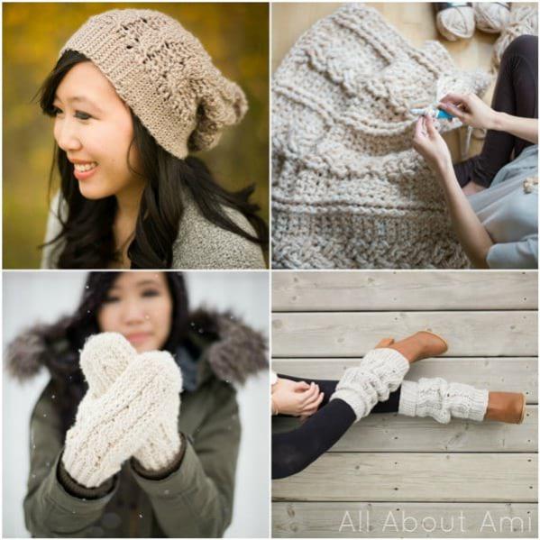 Braided Cabled Hat, Mittens, Legwarmers, Blanket &amp; Cowl-cabled2-jpg