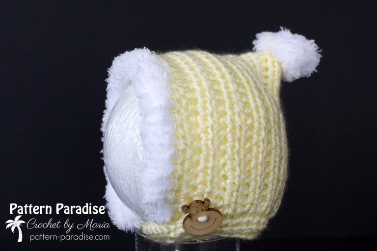 Fuzzy Bonnet &amp; Booties for Baby, Newborn to 12 mos-fuzzy1-jpg
