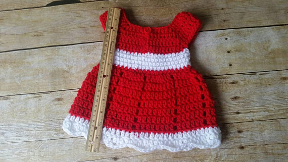 Crochet Baby Dress, chest 14&quot;-girl1-jpg
