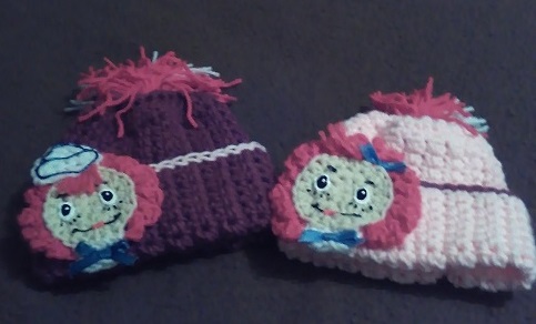 raggety ann/andy baby set-hats-jpg