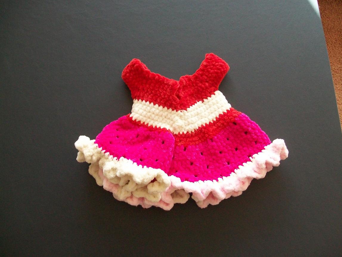 Crochet Baby Dress, chest 14&quot;-007-jpg