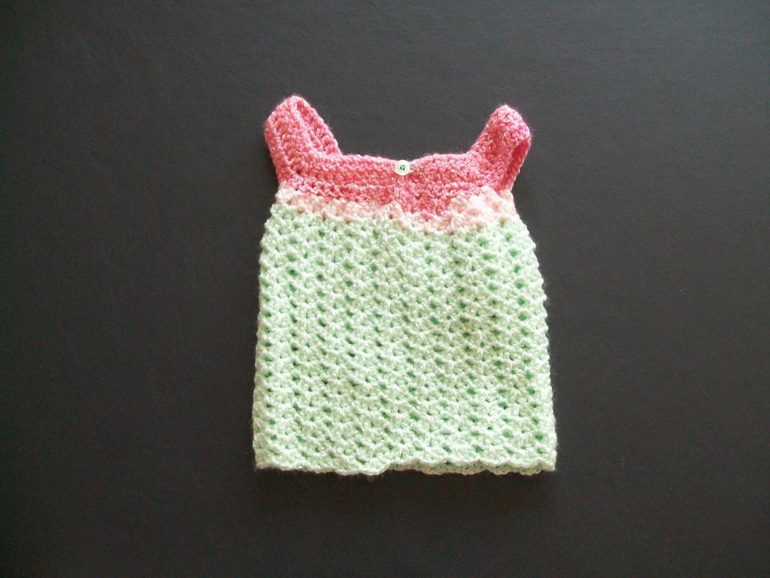 Crochet Baby Dress, chest 14&quot;-009-jpg