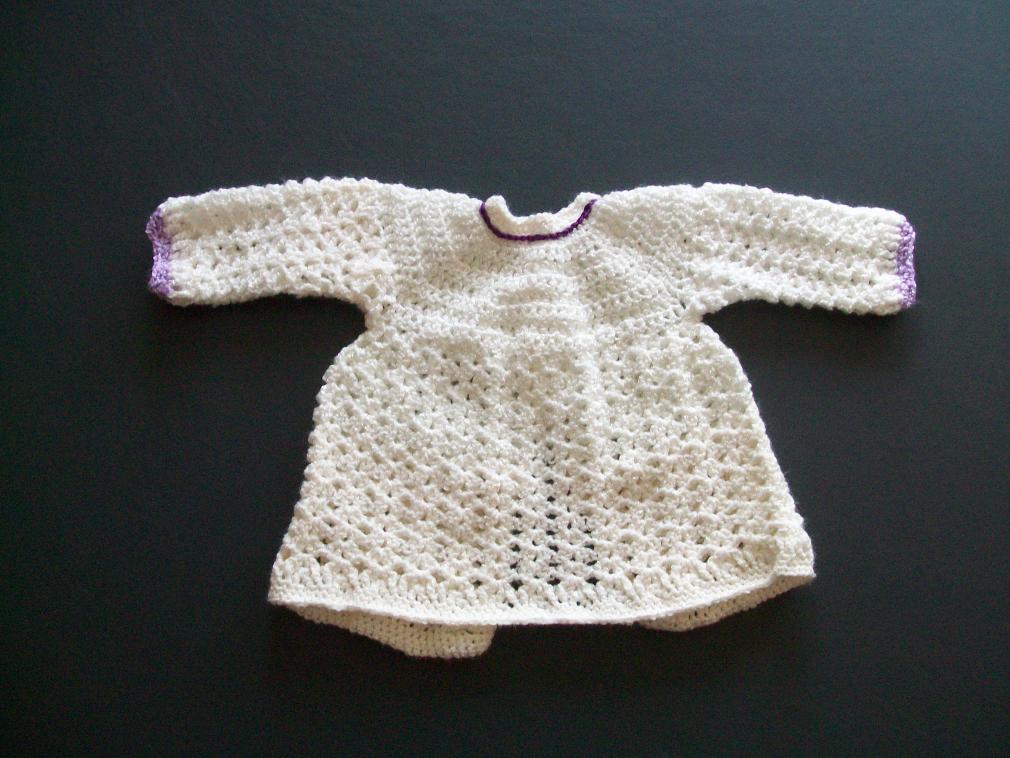 Crochet Baby Dress, chest 14&quot;-013-jpg