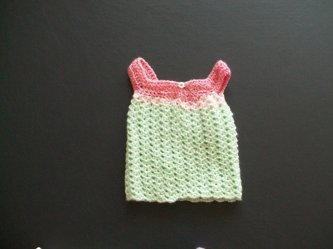 Crochet Baby Dress, chest 14&quot;-010-jpg