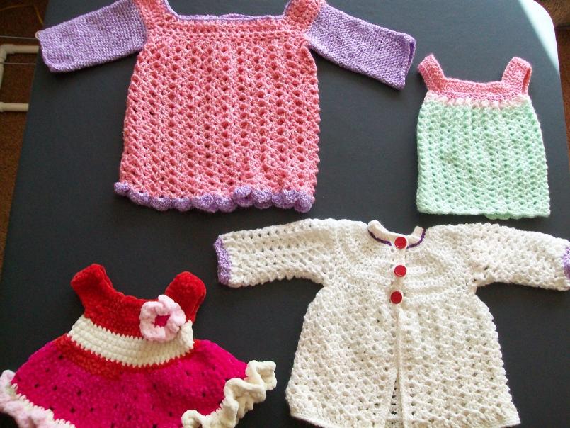 Crochet Baby Dress, chest 14&quot;-004-jpg