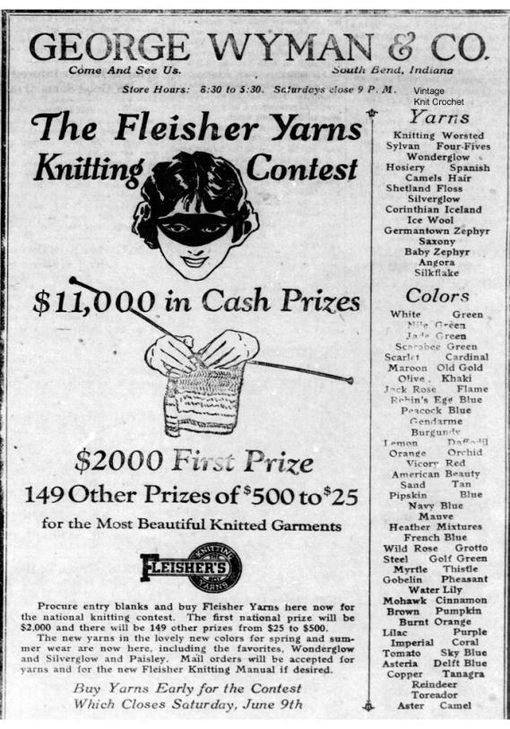 Fleishers Yarn 1923 National Knitting Contest-1923-national-knitting-contest-announcement-jpg