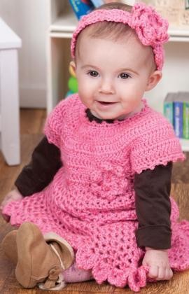 Collection of Toddler Girl's Crochet Dresses-crochet-dress-redheart-jpg
