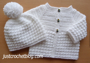 Baby Glitz Coat &amp; Hat, 0-3 mos-crochet2-jpg