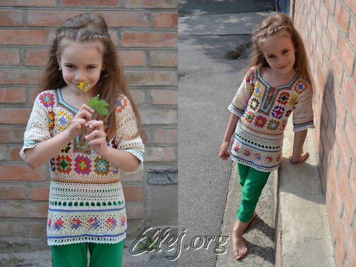 Tunic for Girl from Granny Squares, 5-7 yrs-tunic-jpg