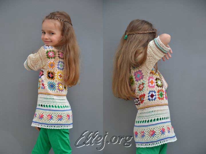 Tunic for Girl from Granny Squares, 5-7 yrs-tunic1-jpg