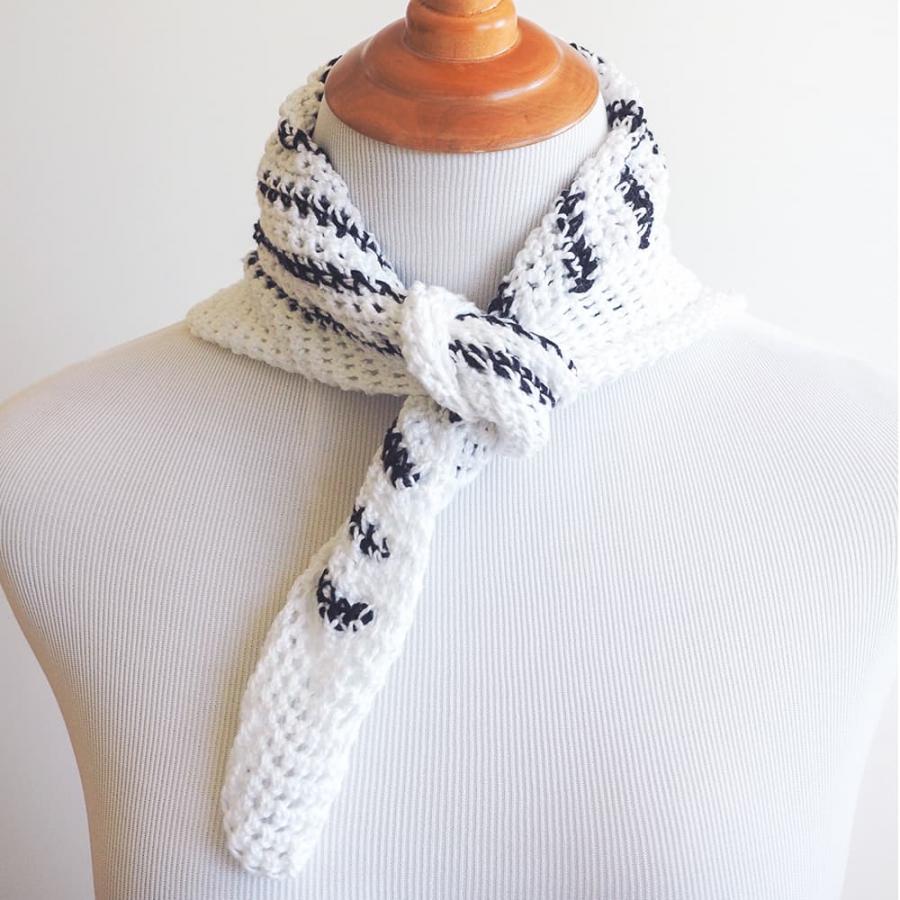 Striped Neck Scarf for Women-scarf1-jpg