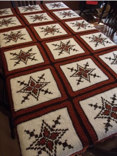We call this one &quot;AMISH SNOWFLAKE&quot;....-amish-afghan-blanket-jpg