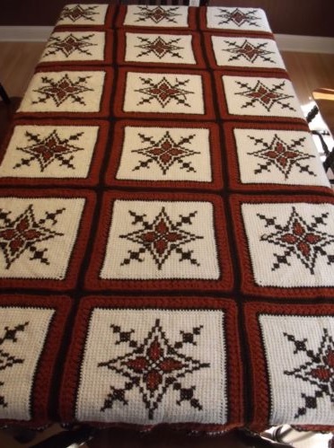 &quot;AMISH SNOWFLAKE&quot; available at GrannyBlankets.com-snowflake-afghan-blanket-jpg