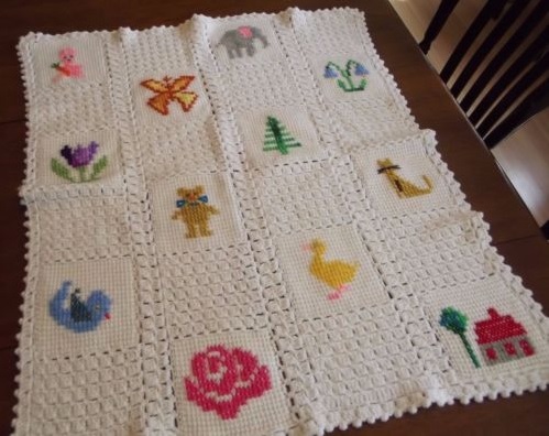 &quot;MY FAVORITE THINGS&quot; available at GrannyBlankets.com-baby-afghan-blankets-sale-jpg