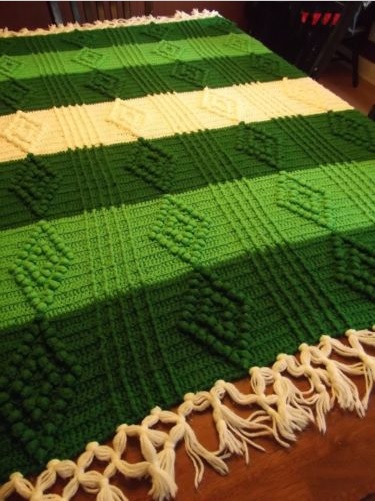 &quot;GREEN DIAMONDS&quot; available at GrannyBlankets.com-crochet-afghan-blanket-jpg