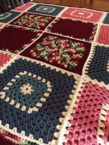 &quot;THE SQUARE DANCE&quot; available at GrannyBlankets.com-granny-square-afghans-sale-jpg
