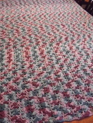 &quot;PURPLE GRAPES&quot; A random design crochet afghan at GrannyBlankets.com-handmade-afghan-sale-jpg