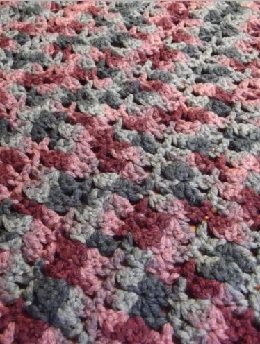 &quot;PURPLE GRAPES&quot; A random design crochet afghan at GrannyBlankets.com-homemade-afghans-jpg