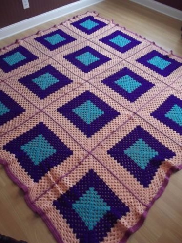 &quot;GOLIATH&quot; An extra large granny square afghan blanket available at GrannyBlankets.com-huge-afghan-blanket-jpg