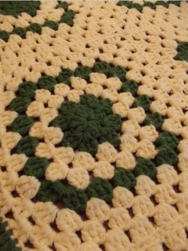 &quot;CANARY SQUARE&quot; The perfect yellow granny square afghan blanket at GrannyBlankets.com-granny-square-afghan-sale-jpg