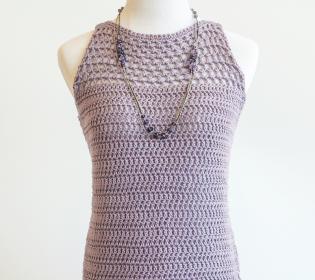 Light Crochet Tank Top for Women, 35.5 to 48.5 inch-top-jpg