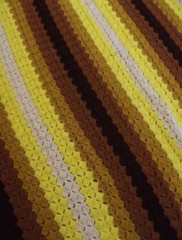 &quot;SUNNY STRIPES&quot;  1970's striped crochet afghan at GrannyBlankets.com-retro-striped-afghan-throw-blanket-jpg