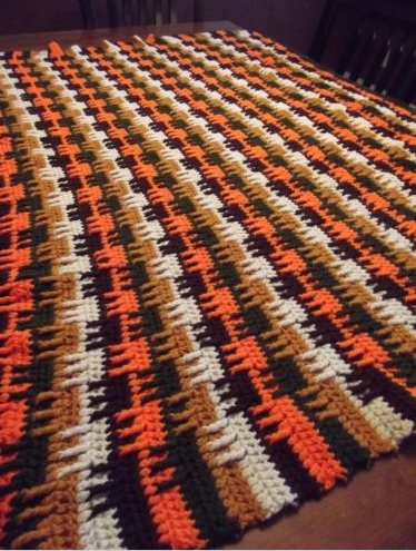 &quot;AUTUMN'S EDGE&quot;  The perfect fall hand made throw blanket when sitting by the fire.-vintage-afghan-throw-blanket-jpg
