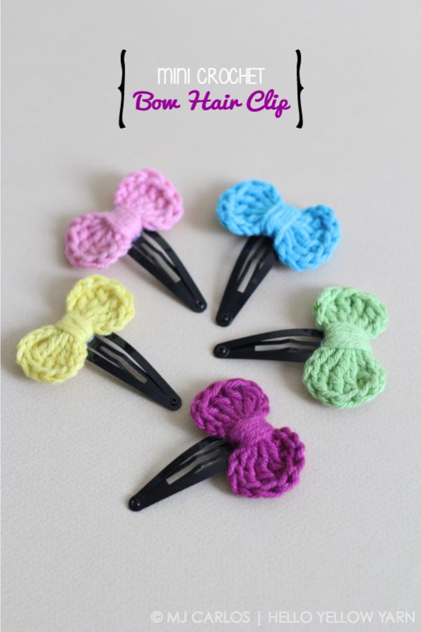 Mini Bow Hair Clip Free Crochet Pattern (English)-mini-bow-hair-clip-free-crochet-pattern-jpg